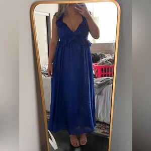 Royal Blue Ruffle Dress